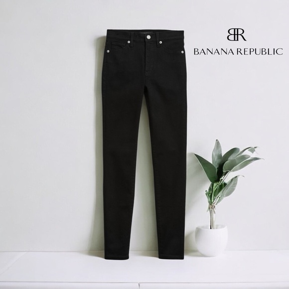NWOT, Banana Republic, High-Rise Skinny Jeans, Size 29, Black - Picture 1 of 9
